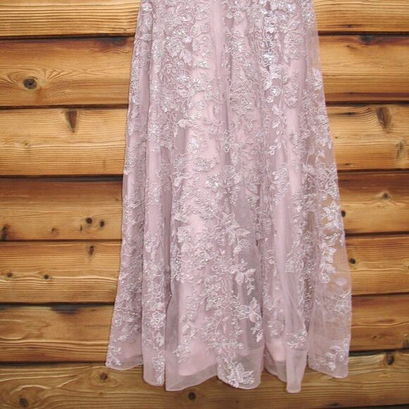 MAC DUGGAL  50665 Womens Embroidered High Neck Cap Sleeve A Line Gown - Picture 9 of 15